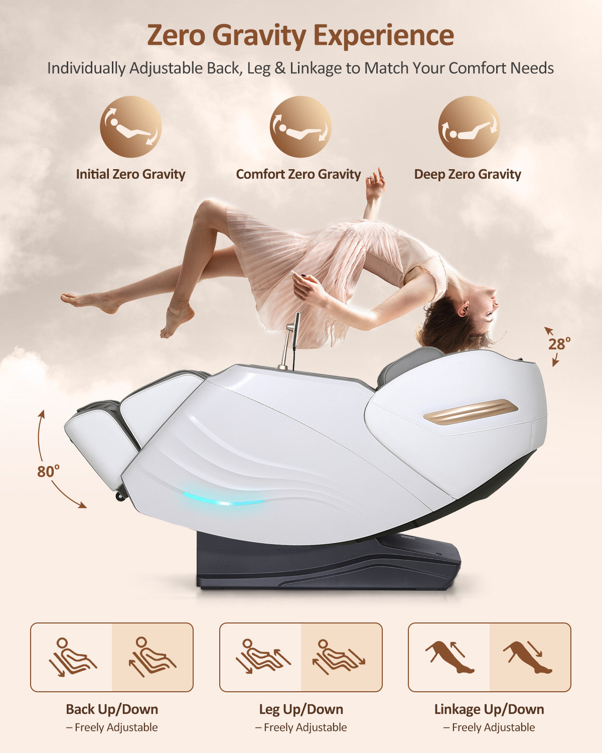 RELX Mars Pro Massage Chair (Elite) - Space White