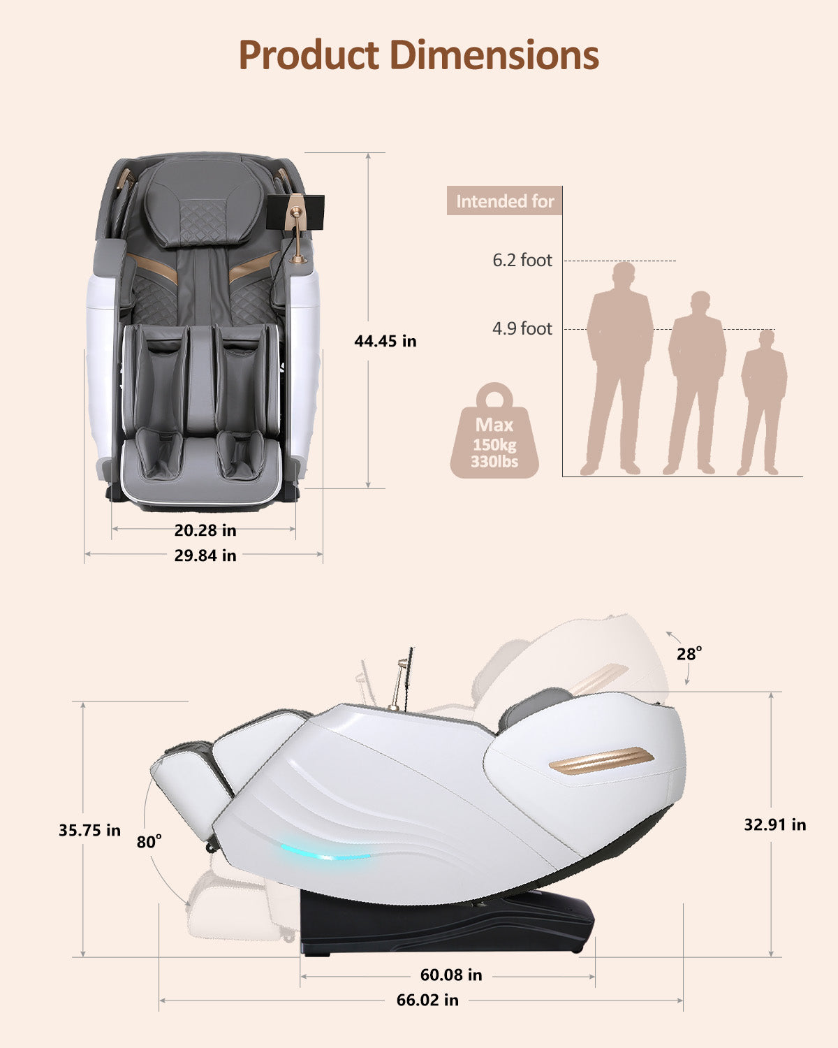 RELX Mars Pro Massage Chair (Elite) - Space White