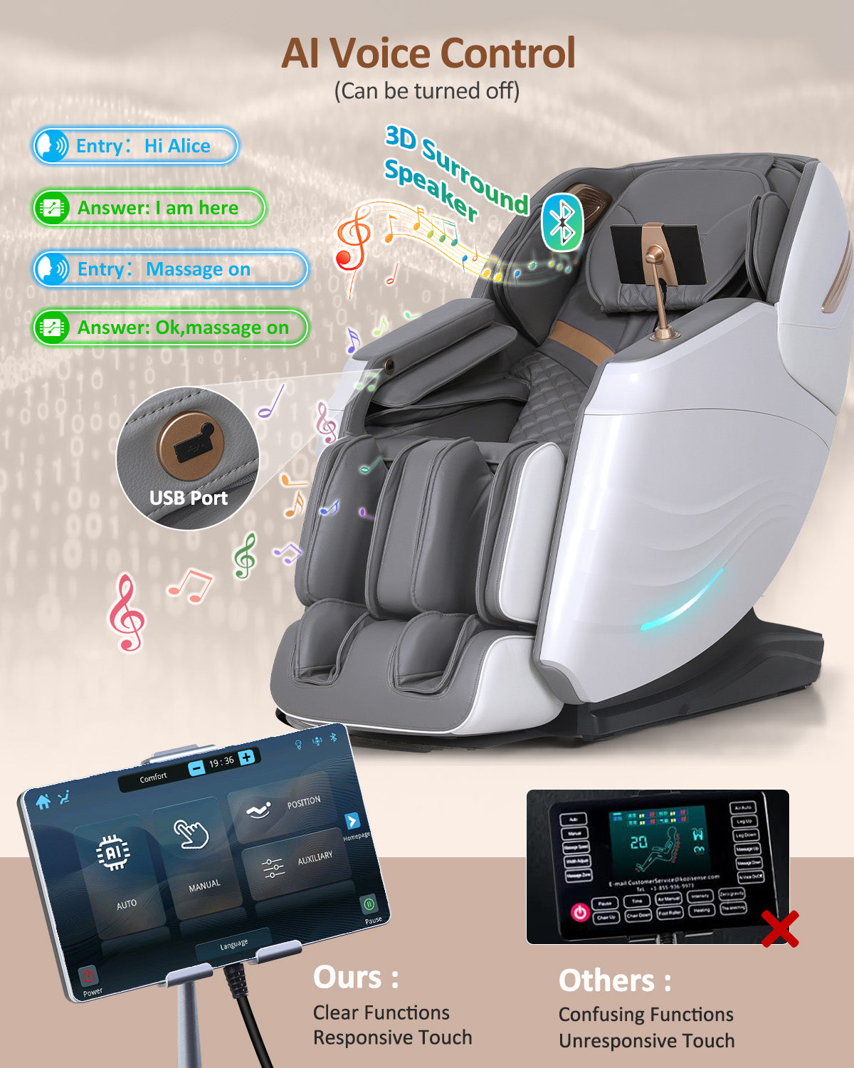 RELX Mars Pro Massage Chair (Elite) - Space White